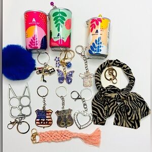 $15 host support Assorted Keychains/Colorful Mini Can Charms/wipe